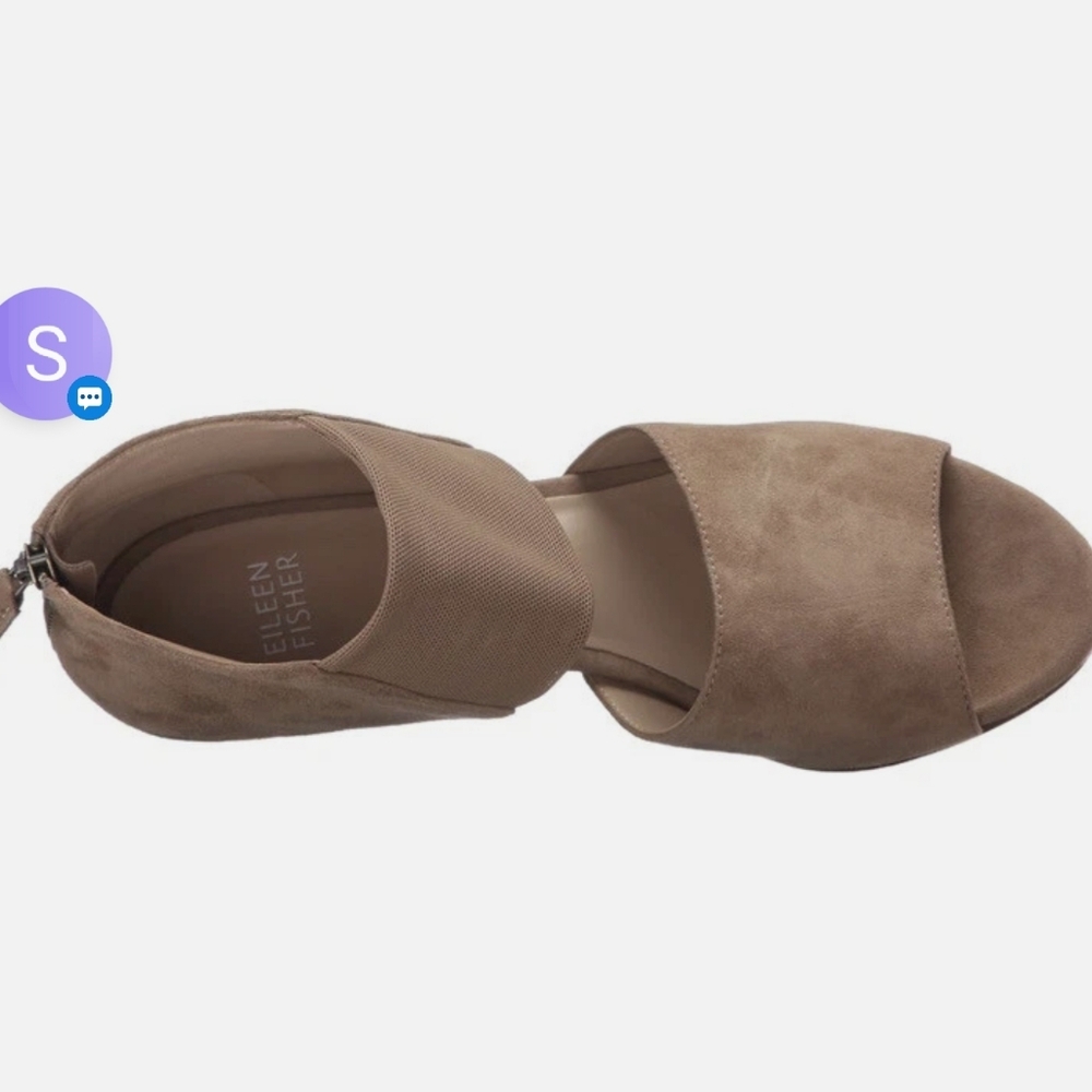 Eileen Fisher Chat Suede Sienna Sandal Bootie 6 - Picture 2 of 10